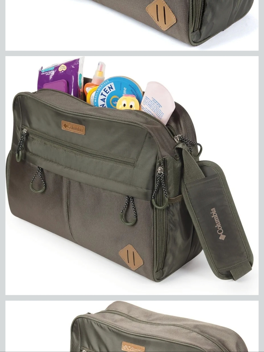 Columbia Expedition Ridge Duffle Diaper Bag, Army Green - Picture 2 of 5